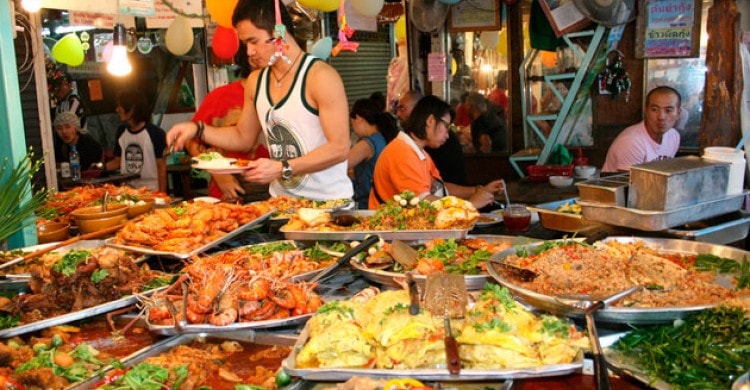 Những khu chợ ẩm thực nổi tiếng ở Thái Lan